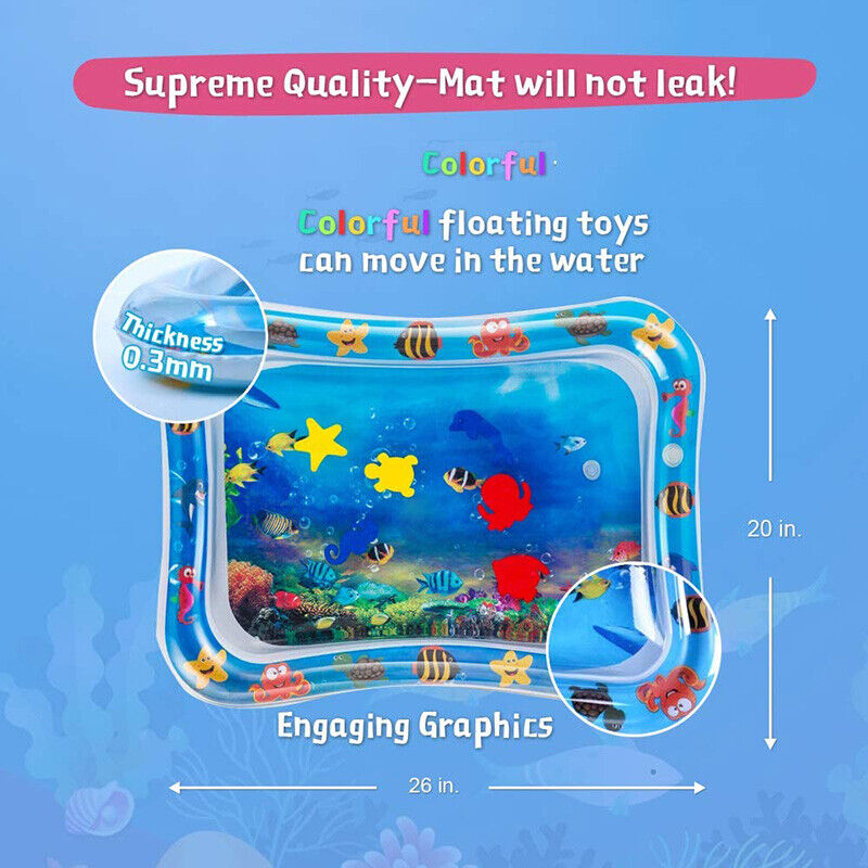 🌊👶🌈 Dive into Fun: Baby Water Play Mat for Infants and Toddlers - The Perfect Splash of Joy! 💦🐠