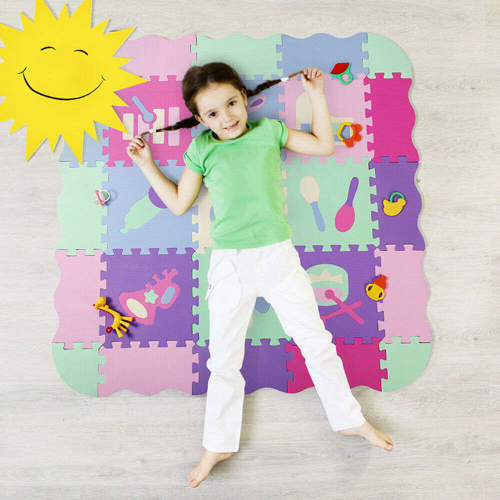 🌈 Unleash Creativity and Fun: 25 Pcs Kids Puzzle Play Mats - The Perfect Floor Play Mat Fence for Baby Crawling! 🧒🏰