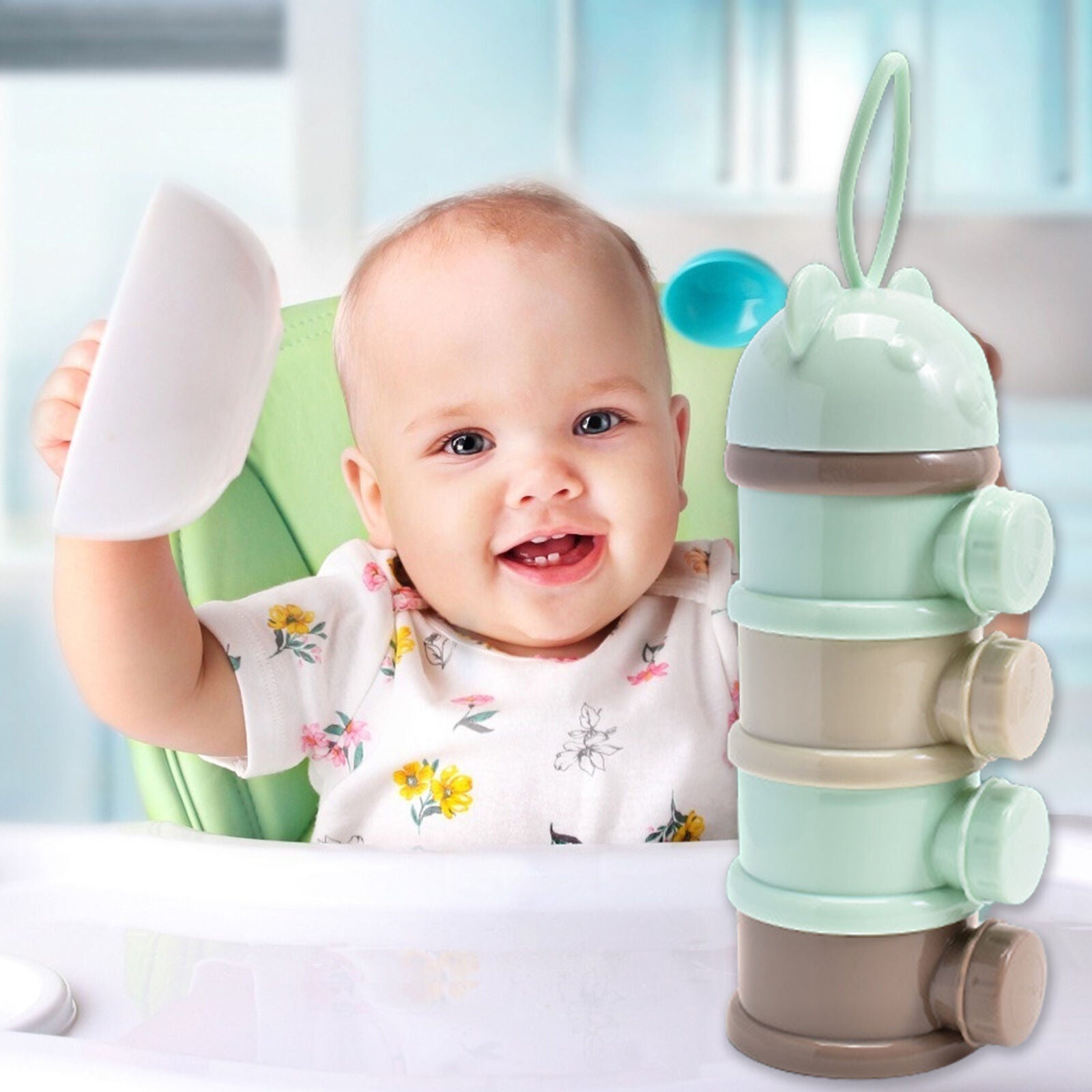 Introducing the "Formula4Fun" Portable Baby Milk Powder Formula Dispenser: Hassle-Free Feeding On-The-Go