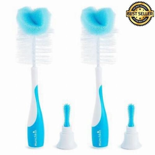 💙🌟 Bottle Brush, 2 Pack - Blue - Soft Bristles, Ergonomic Handle, Easy Cleaning - Perfect for Baby Bottles and More! 🍼✨