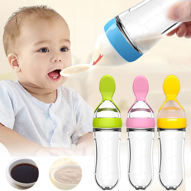 Introducing the "Spoonfuls of Joy" Baby Spoon Feeder Bottle: Simplify Feeding with Ease and Delight